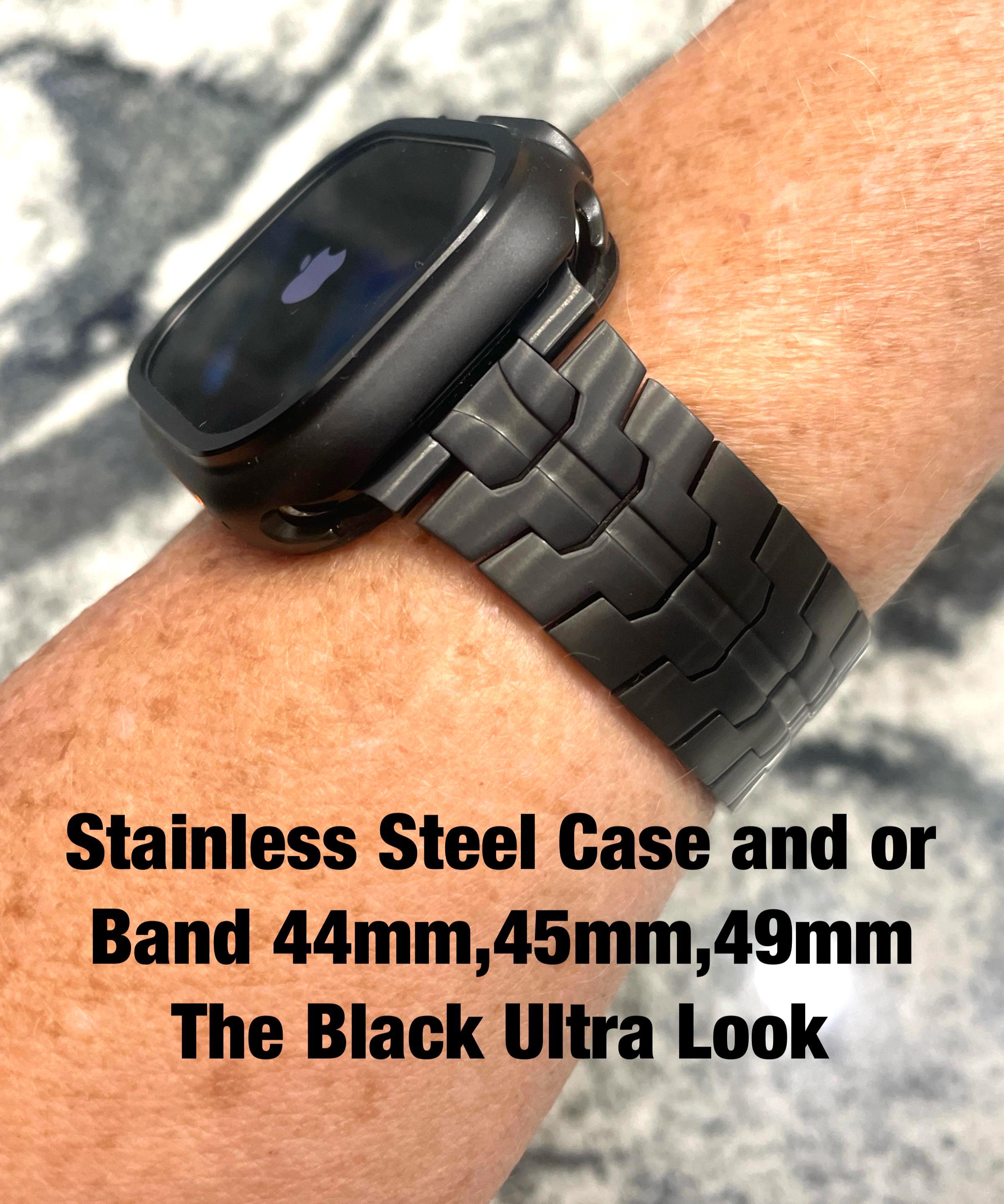 All Metal Apple Watch Black Stainless Steel Case and or Apple