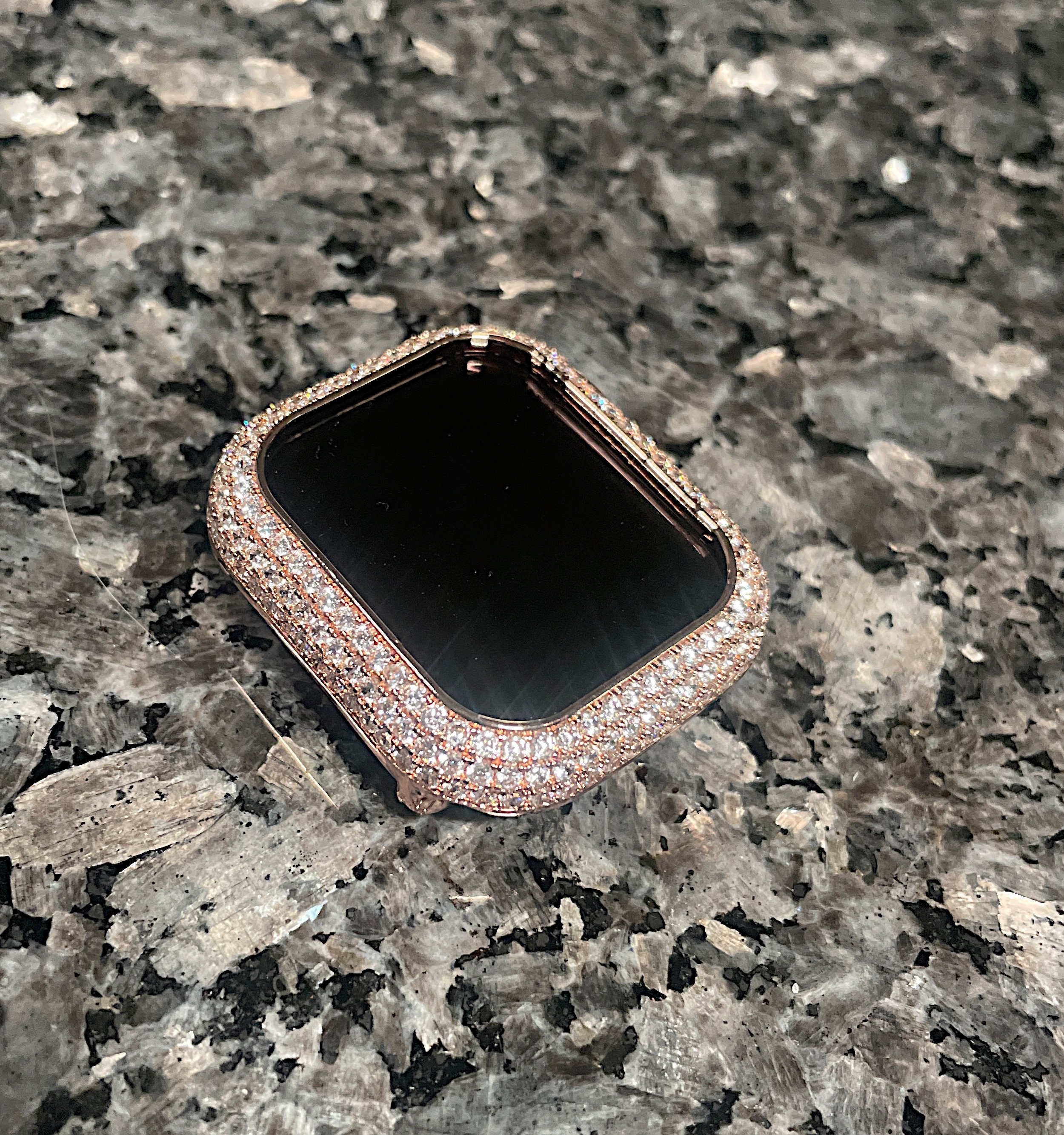 Rose Gold Diamond Apple Watch Crystal Band and or Bezel W 