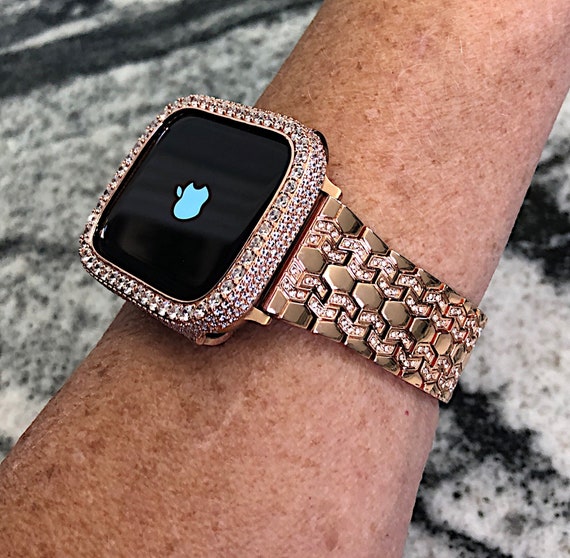 Silver Apple Watch Rose Gold Band  Apple Watch Band Women Silver