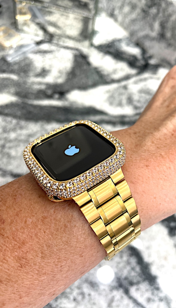 Gold apple watch with yellow band best sale
