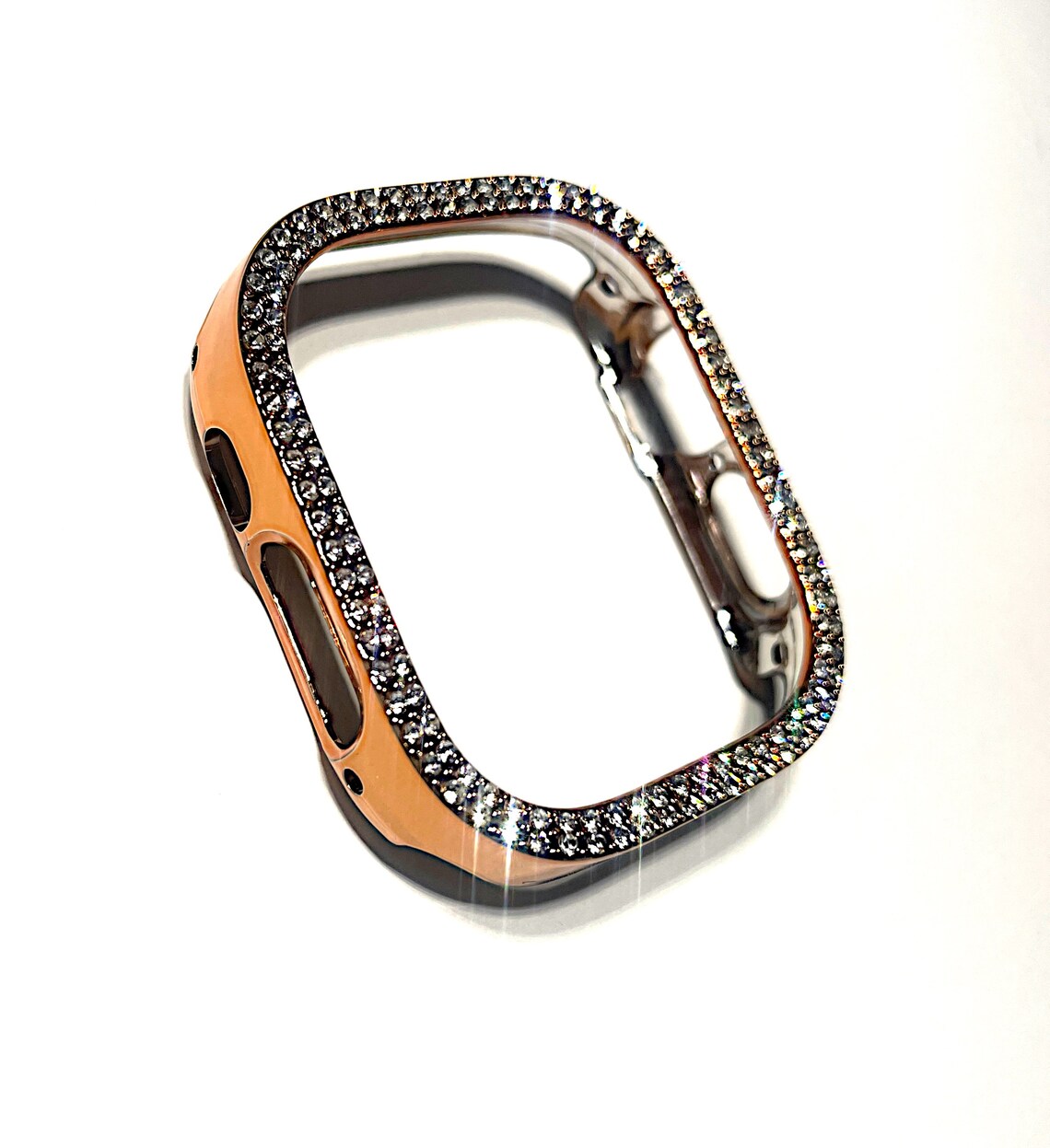 49mm Ultra Apple Watch Rose Gold Double Row Crystal Apple Etsy