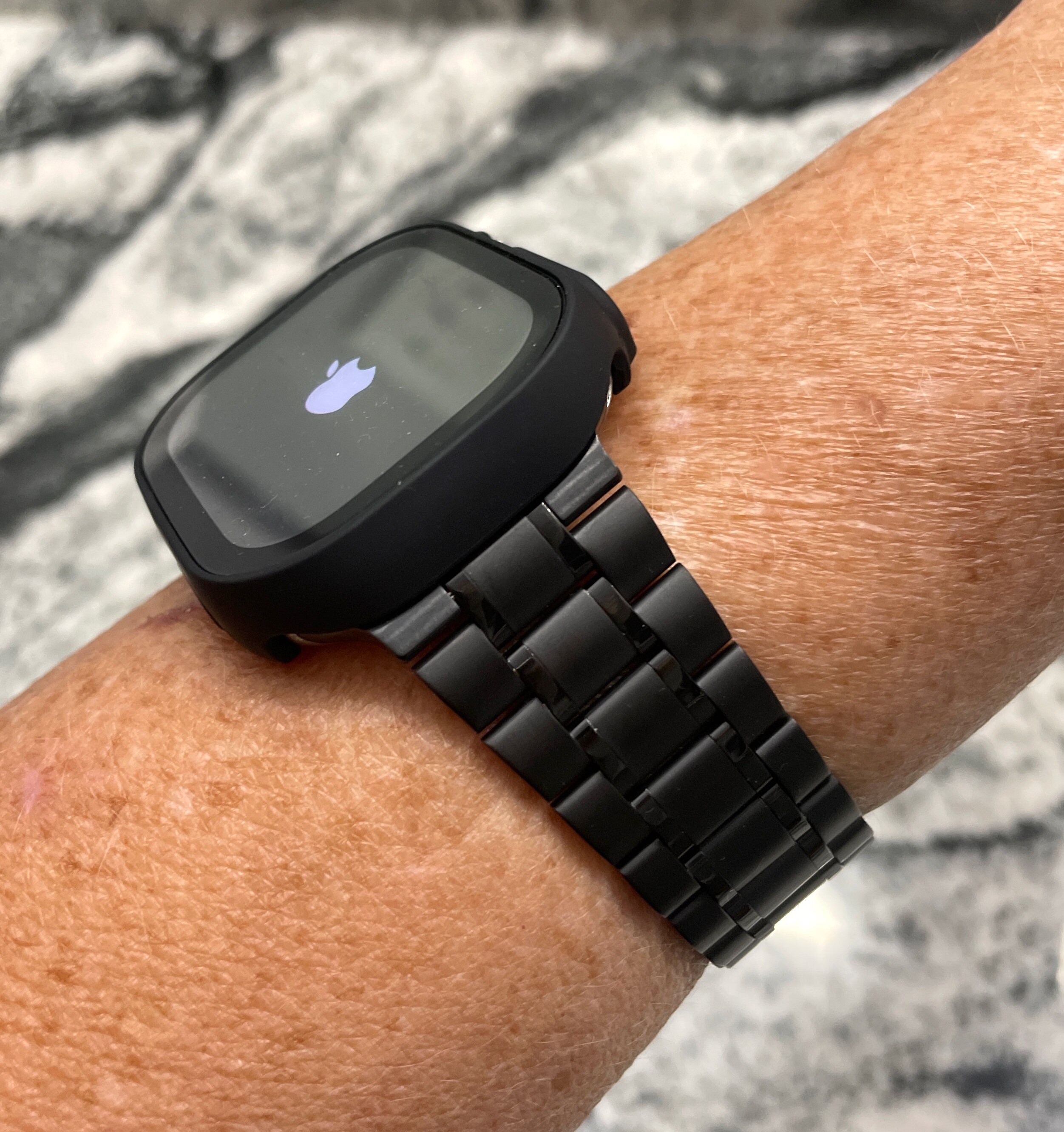 Black Stainless Steel Apple Watch Band and or Black Matte Watch 