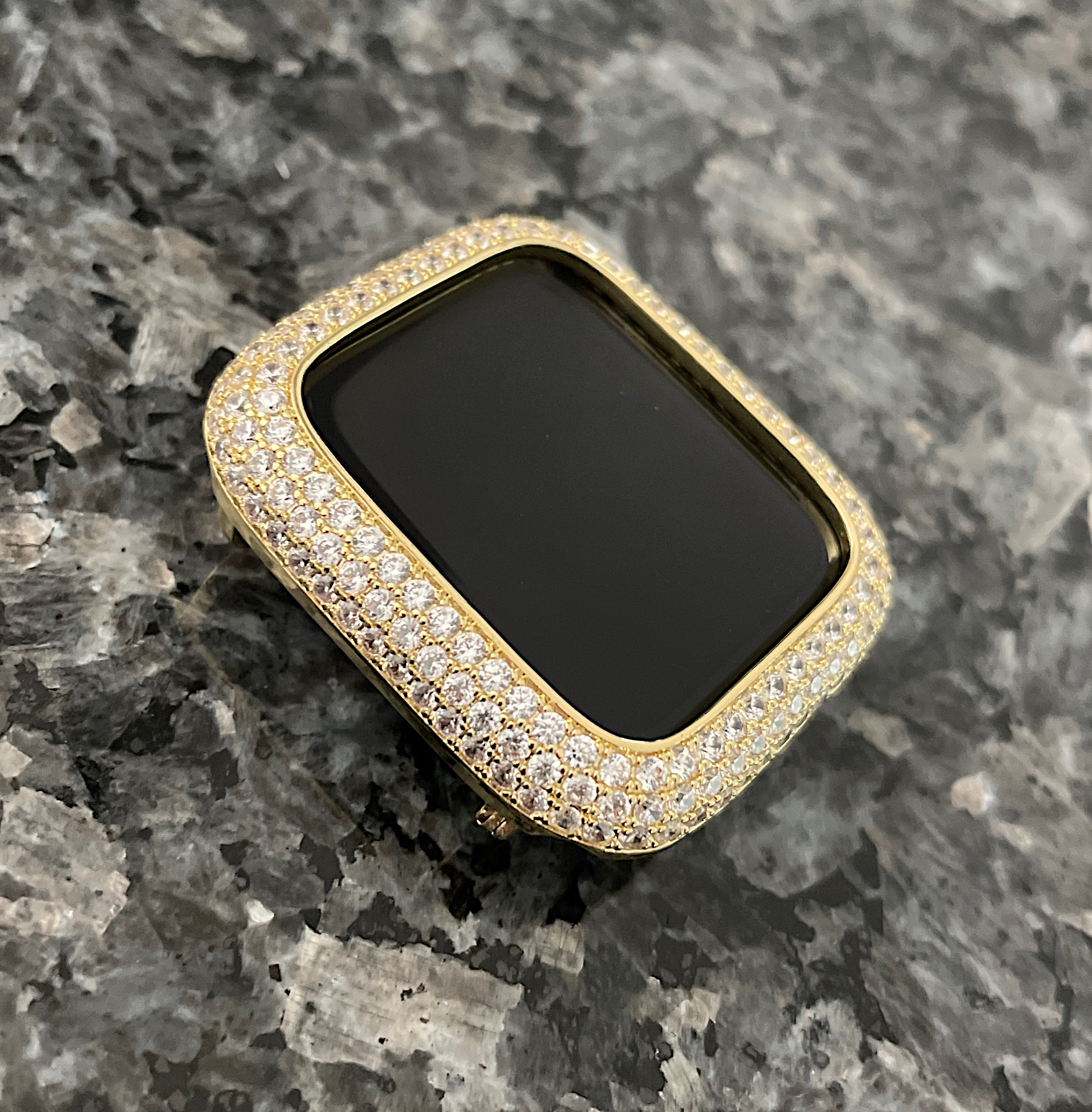 Gold Butterfly Crystal iWatch Band 38-49mm 14k Yellow Gold Beautiful Crystal Butterfly Apple Watch Band  main image 3