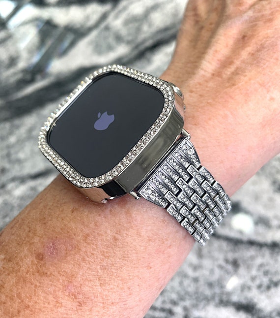 49mm Ultra Apple Watch Ultra Crystal Band and or Silver 2 Row