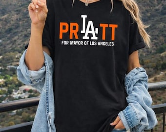 Camiseta de Pratt para alcalde de Los Ángeles 2026, colores cómodos, camiseta de parodia política cvv
