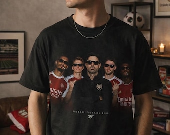 Camiseta del Arsenal, regalo para aficionados del Arsenal, estilo vintage, camiseta divertida del Arsenal, camiseta con estampado de Saka Odegaard, regalo para aficionados al fútbol.
