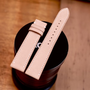 Nubuck smooth Beige slim watch strap 24mm,22mm,21mm,20mm,19mm,18mm,16mm-NUBUCK TRON-BEIGE
