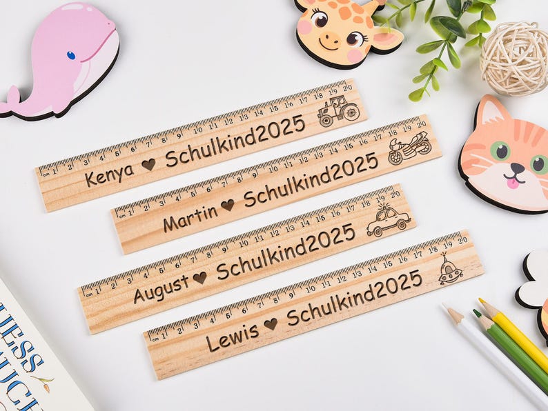 Personalized Kids Ruler,school Opens Gift,custom Wooden Ruler,engraved ...