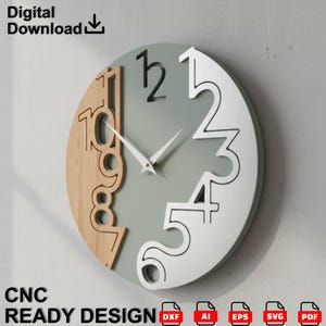 Modern Minimalist Wall Clock CNC File – Corporate Gift Template (Digital Download)