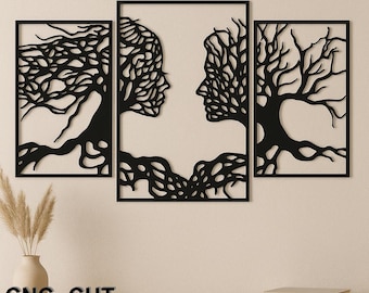 3D Family Tree Wall Art - CNC Laser Cut Design (DXF & SVG)