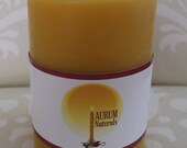 Handmade 100 Beeswax Candle - 3 quot wide x 4 quot tall pillar
