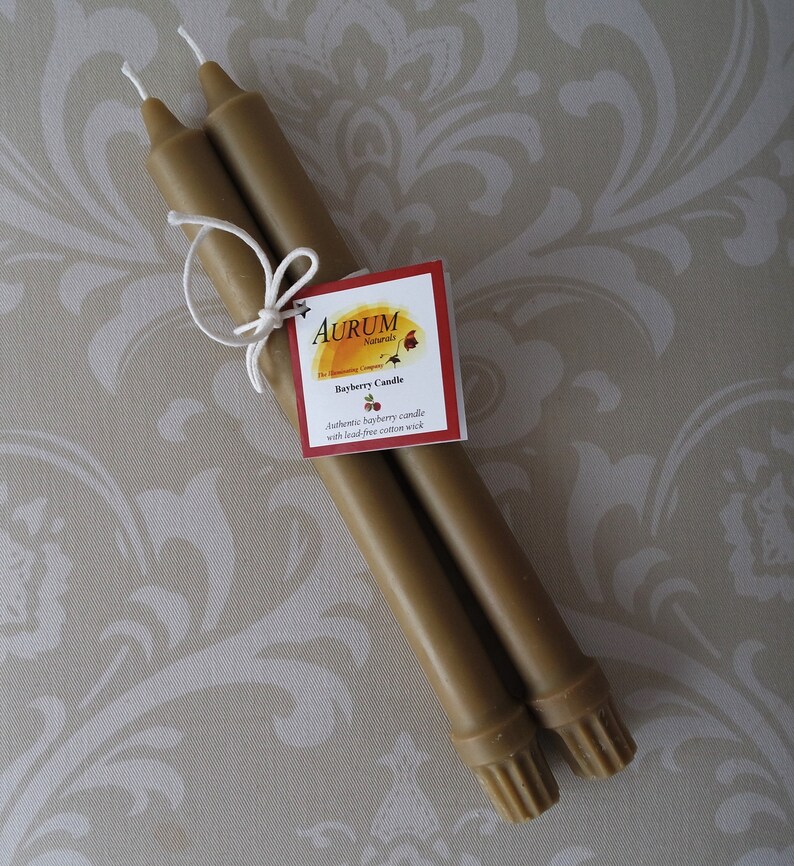 10 taper pair Authentic Handmade Bayberry Candles