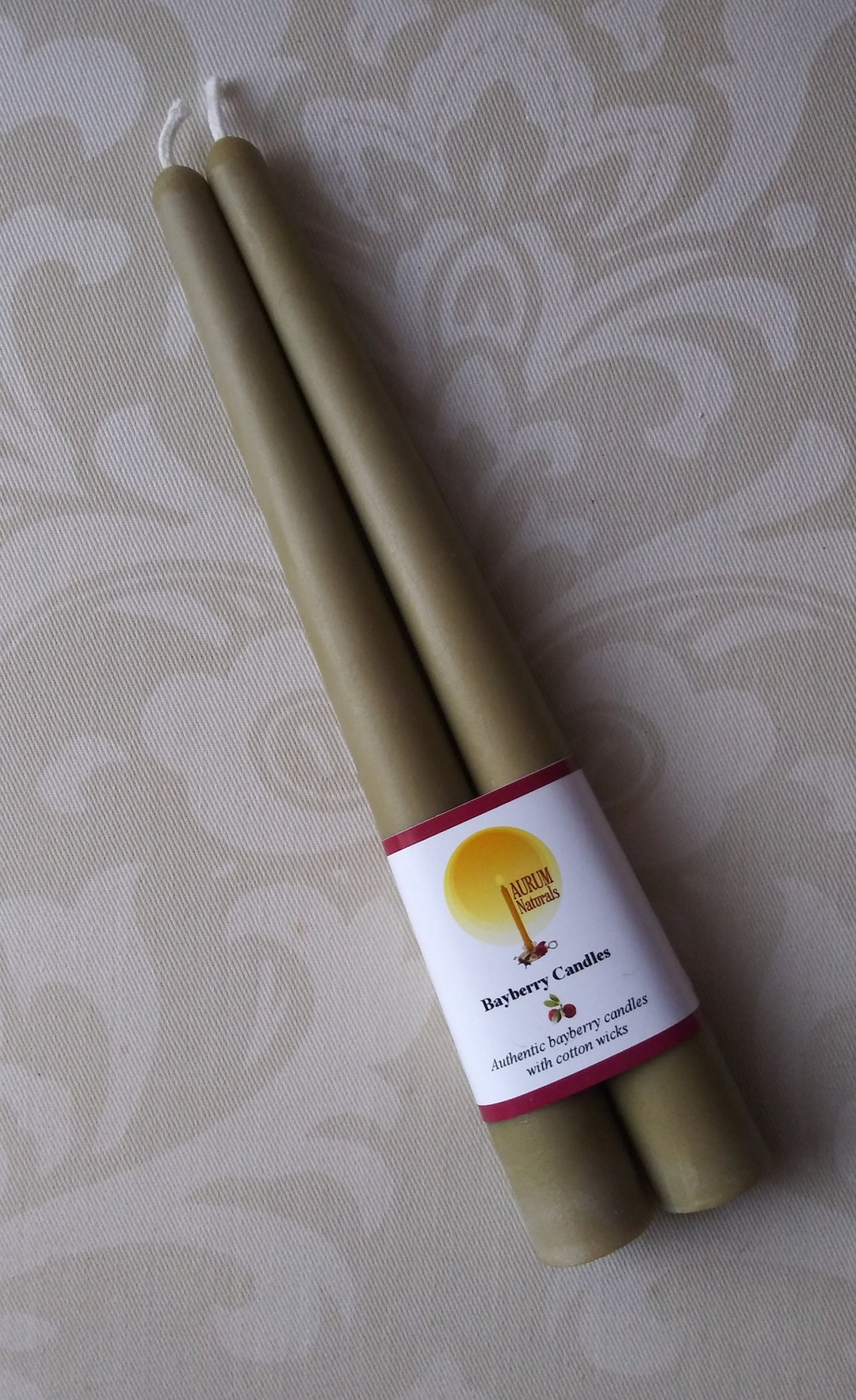 Authentic Handmade Bayberry Candles 8 Taper Pair Etsy