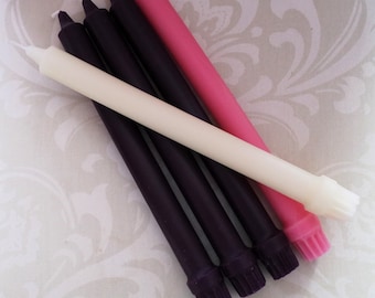 Handmade 100% Beeswax Candles - Colonial Advent Tapers - Set of 5