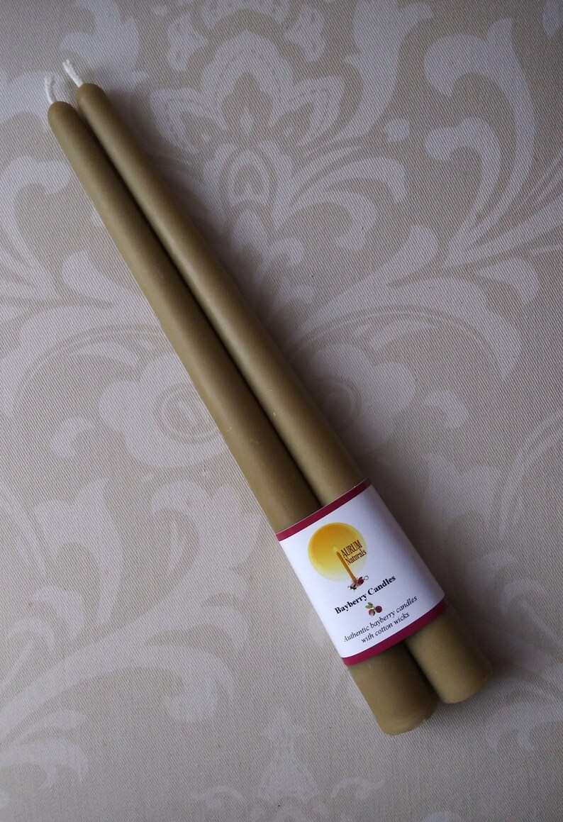 Authentic Handmade Bayberry Candles 10 Taper Pair Etsy