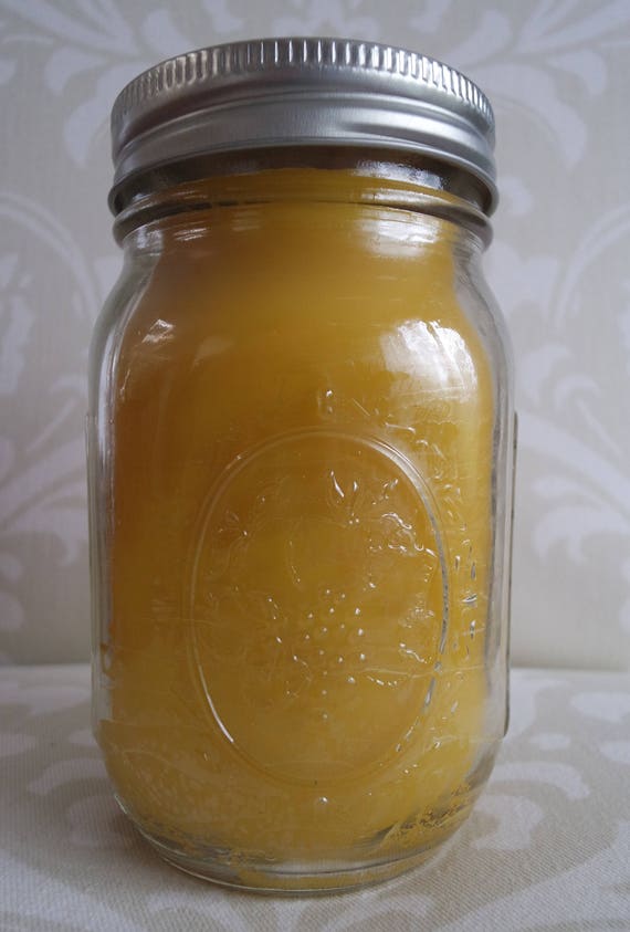4 ounce Ball glass jar Handmade 100/% Beeswax Candle