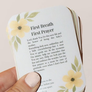 Cartões de oração para novas mães - Incentivo baseado na fé para mães, cartões de afirmação das Escrituras, presente para chá de bebê, apoio espiritual para mães, pós-parto