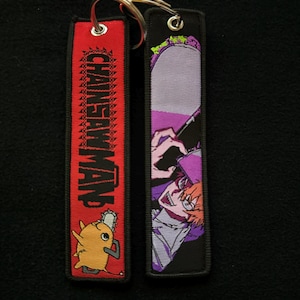 Chainsaw Man Double-sided Embroidered keychain/key tag