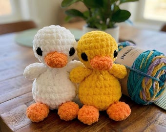 Amigurumi Duck Crochet, Cute Duck Plush Toy, Handmade Kawaii Animal, Soft Stuffed Duck, Gift for Kids and Duck Lovers