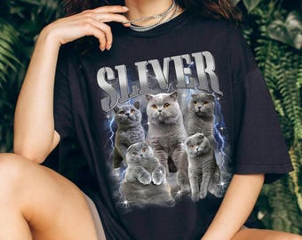 Custom Bootleg Rap Pet Tee | Personalized Vintage Photo Shirt | Retro 90s Graphic Tee | Dog Cat Lover Gift | Custom Face T-Shirt