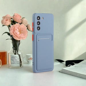 Capa tipo carteira com porta-cartões para Samsung Galaxy S24 S23 S22 S21 S20 Plus, capa protetora macia à prova de choque, bolsa com fecho seguro