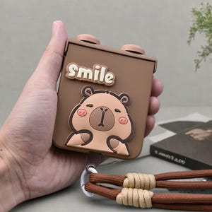 Étui mignon avec bracelet chaîne pour Z Flip 3 4 5 6, Razr 40 50 Ultra, Xiaomi Mix Flip - Couvercle à charnière avec protection amusante et élégante