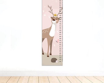 Woodland Growth Chart , Deer Growth Chart, woodland Nursery Decor, personalized Growth Chart - woodland forest friends height chart