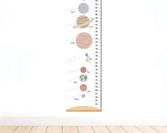 Personalized Solar System Growth Chart , Space height chart, Outer Space Decor