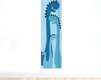 Personalized Dinosaurs CANVAS growth chart, Dino height chart for kid, growth chart ruler, dinosaur growth chart, nursery decor