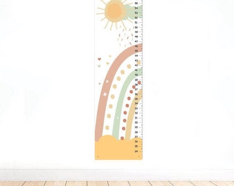 Rainbow love GROWTH CHART -  Baby Room Décor -Rainbow baby- gender neutral Nursery décor- Rainbow Nursery Décor-  Rainbow Height Chart