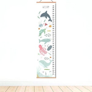 Personalized under the sea Growth Chart