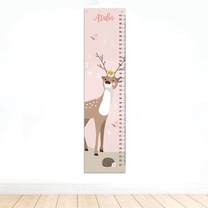Woodland groeimeter, herten groeimeter, bosrijke kwekerij decor, gepersonaliseerde groeimeter - bos bos vrienden hoogte grafiek