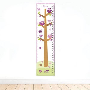 Courbe de croissance personnalisée des hiboux, courbe de croissance en toile Purple Owls