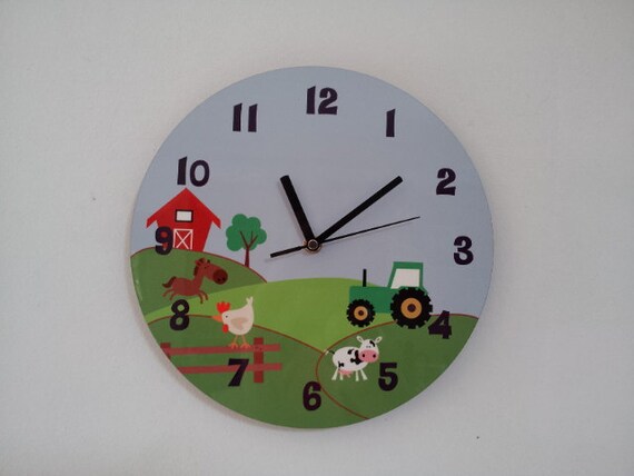 Boys Bedroom Clock Life In Farm Nursery Wall Hanging