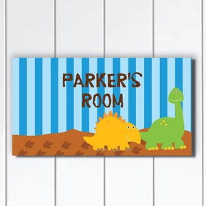 Personalized Dinosaurs Boys Door Sign Plaque