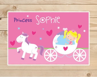 Kids-Personalized-Placemat-Personalized Princess-Placemat-Placemat-for-girls