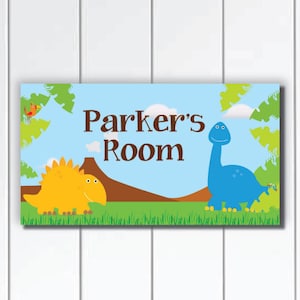 Personalized Nursery Dinosaurs Door Sign Plaque