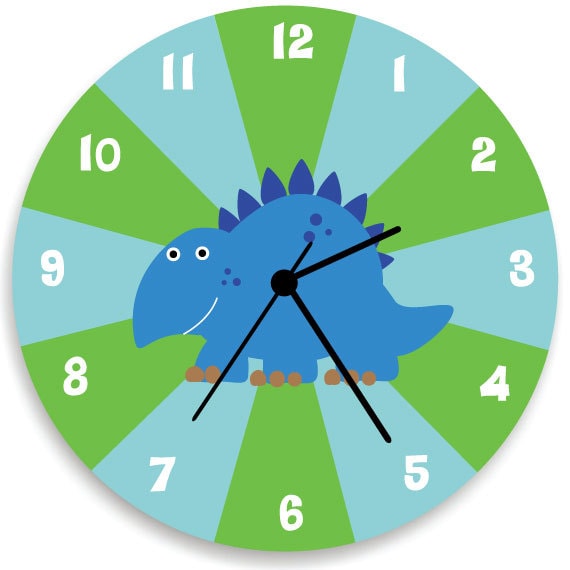 Reloj de pared de dinosaurio para ninos dormitorio guarderia de bebe nursery arte de pared Etsy Espana