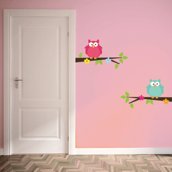 Cute Owl Wall Decals Etsy