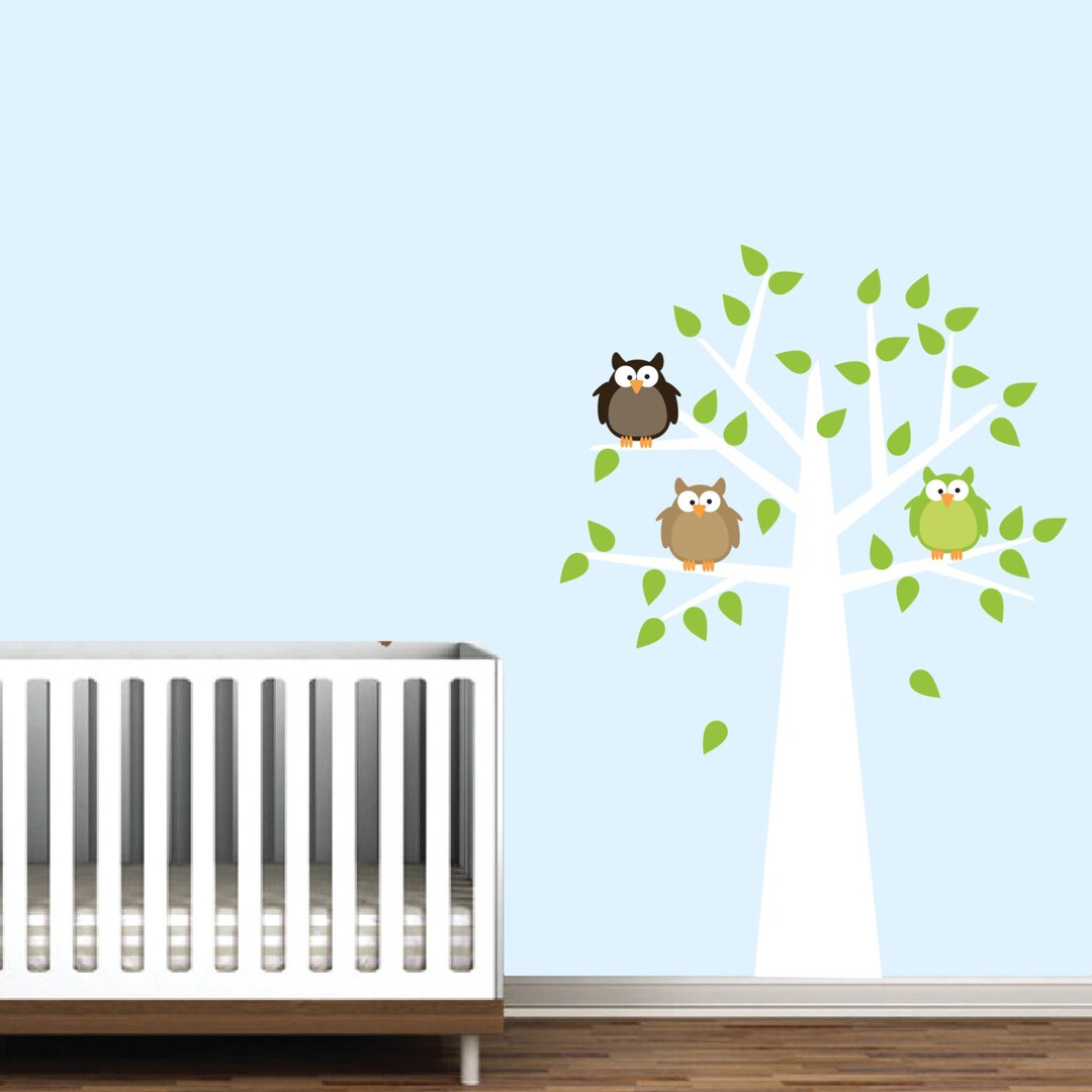 Owl Family Decal, Owls WALL DECAL Nursery and Kids Room Wall Art, Owl ...
