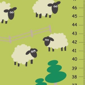 Schapen in de wei groeimeter - Gratis personalisatie
