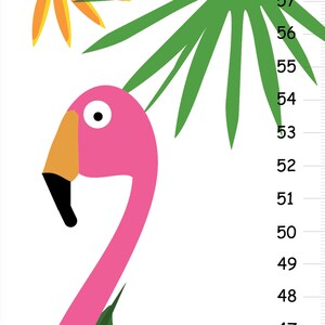 Gepersonaliseerde tropische groeigrafiek Tropische kinderkamer groeigrafiek Liniaal Kindergroeigrafiek Jongens groeigrafiek Eerste verjaardagscadeau