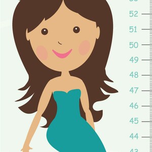 Mermaid Growth Chart Gepersonaliseerde kwekerij muur kunst