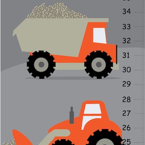 Courbe de croissance de construction personnalisée, courbe de croissance en toile personnalisée - Orange et gris
