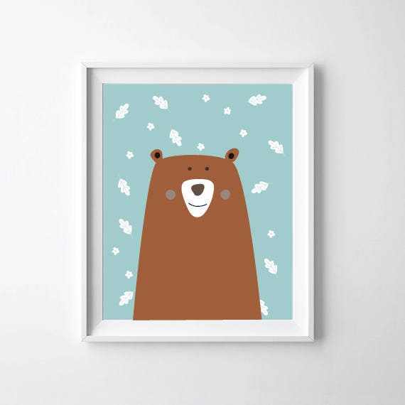 Bear Wall Art, Woodland Nursery Wall Art, Bear Nursery Prints, Bear Nursery, Bear Nursery Decor, Woodland Creatures, Baby Gift