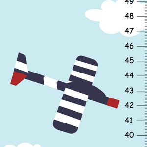 Leinwand WACHSTUM CHART, Flugzeug personalisierte Wachstum Diagramm, Kinder Höhe Diagramm Lineal, Diagramm für Jungen