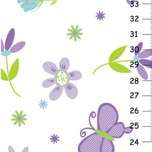 Personalisierte Schmetterlings-Gartenparty-Wachstumstabelle