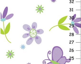 Personalized Butterfly garden party Growth Chart