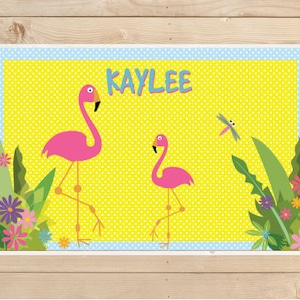 Kids-Personalized-Placemat---Flamingo Placemat - personalized gift idea