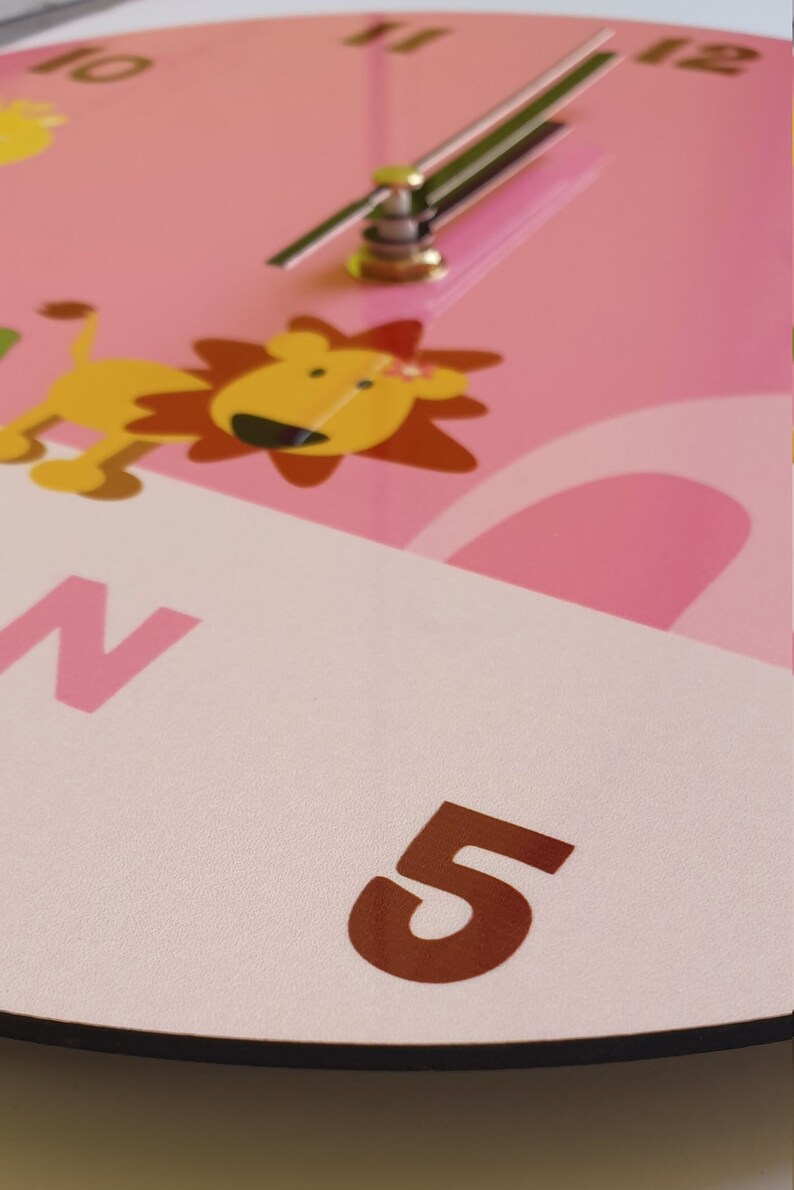 Jungle Animal Safari Nursery Wall Clock for Girl Etsy